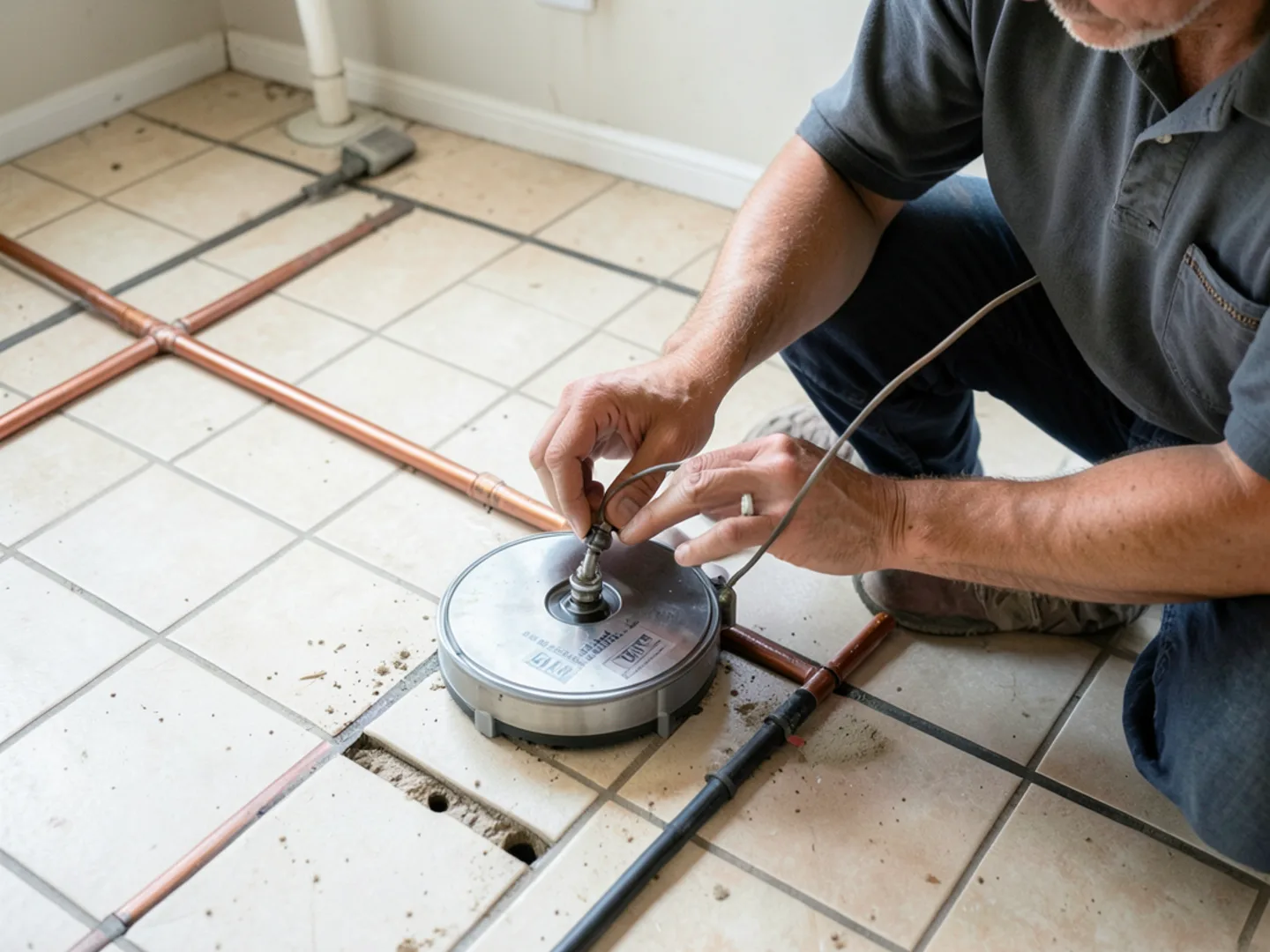 Plumbing infrastructure and homes in Gold River, CA