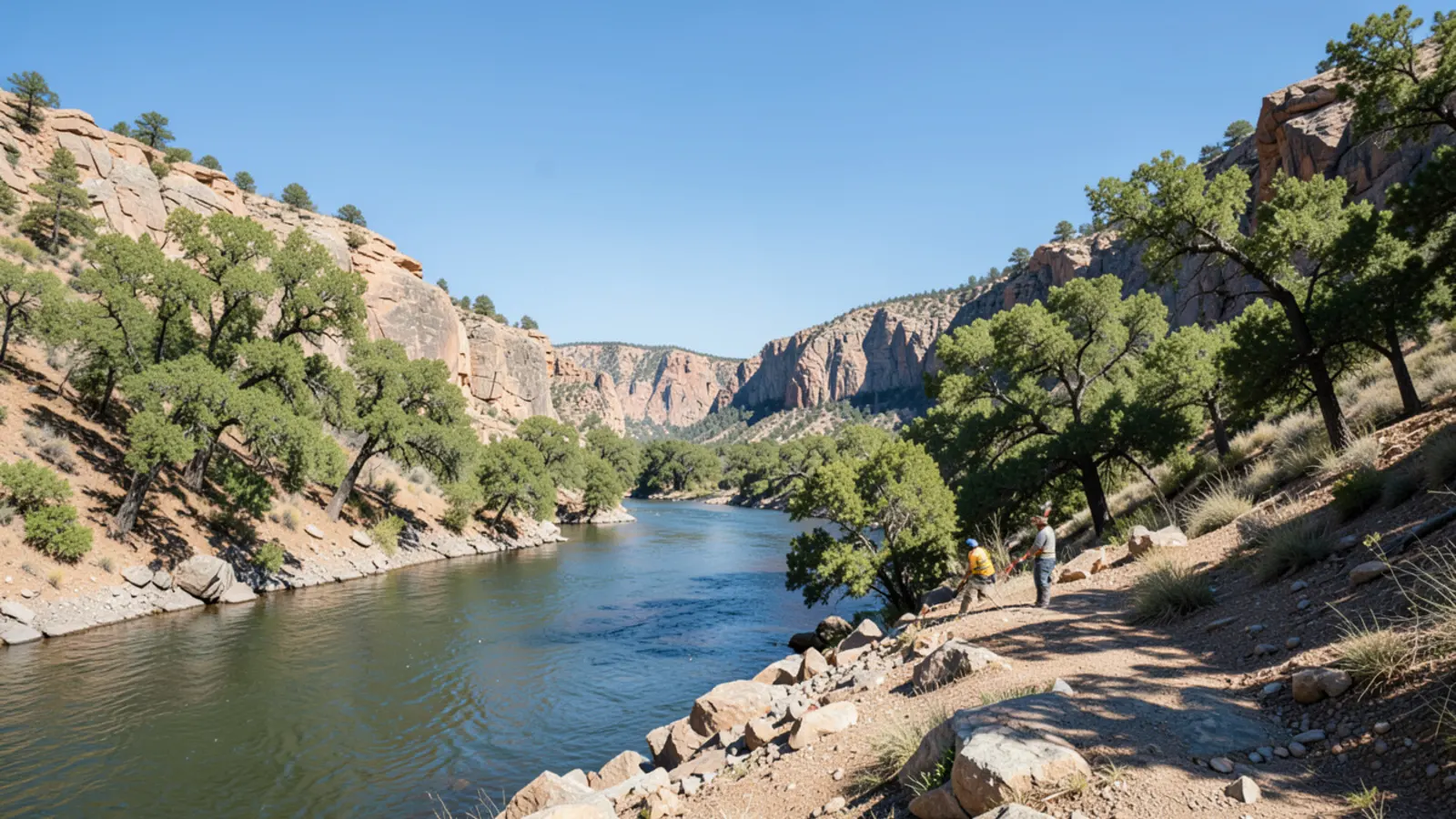 Scenic view of Folsom and the American River crossing