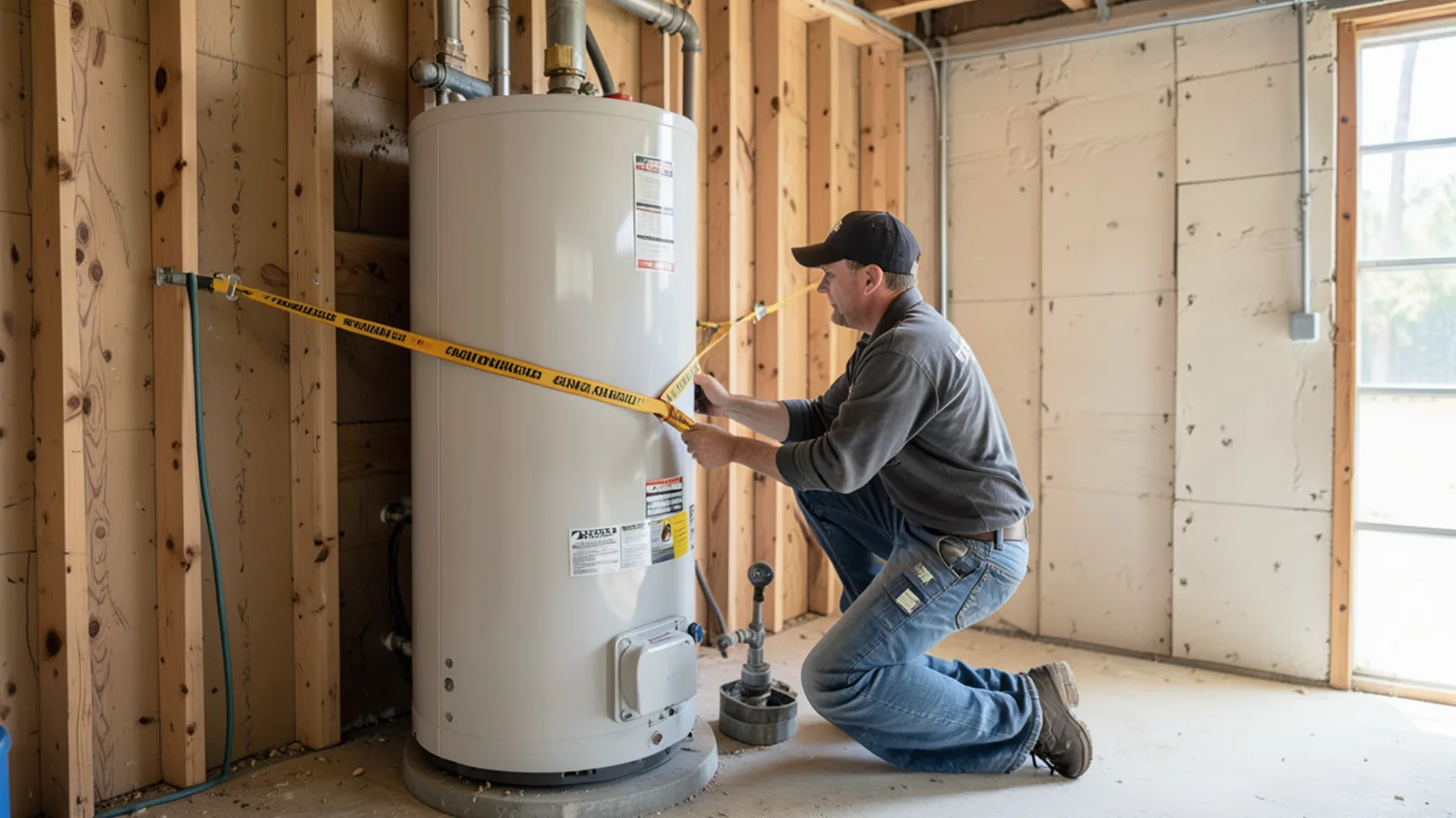 Water Heater Replacement in Folsom, CA — Seismic Strapping